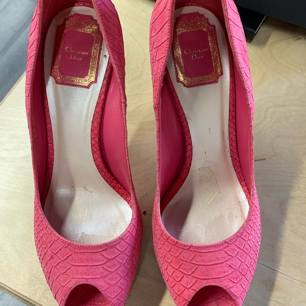 Miss Dior Peep Toe Pink snakeskin - Picture 4 of 5